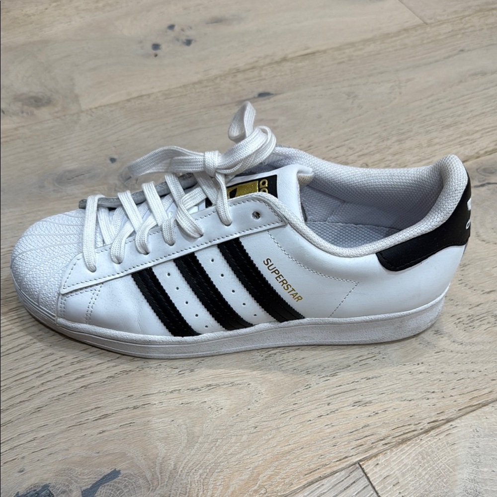 Adidas Superstar White with Black Stripes